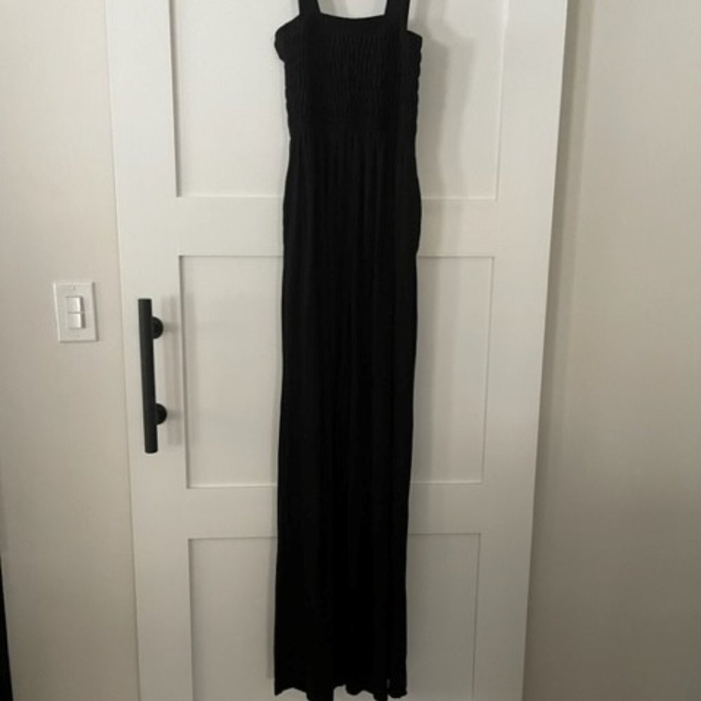 Smocked Top Jumpsuit with Pockets